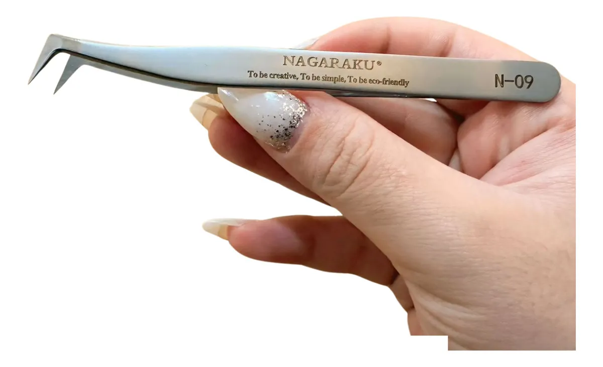 Pinça Nagaraku Curva N-09 Prata - Imagem 2