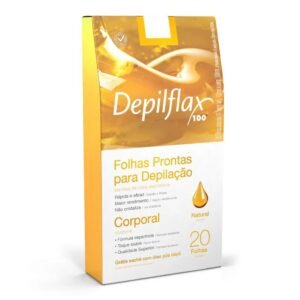 Folha Depilatória Natural Corporal Depilflax 20 folhas