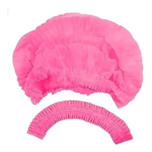 TOUCAS ROSA DESCARTÁVEIS PACOTE 100UN